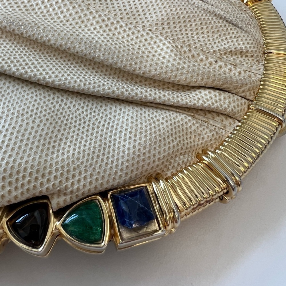 Judith Leiber Vintage Lizard Skin Bag. Good Condition. - Picture 6 of 16